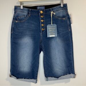 Democracy Ab Solution High Rise Denim Bermuda Jean Shorts